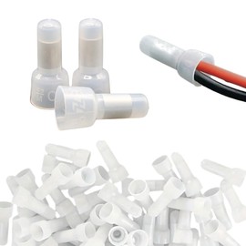 Capuchón para Conexión Eléctrica Tipo A, 60 Piezas, Sella Cables, Plástico de Alta Durabilidad, Conexión a Presión, Medidas 1x2.5 cm, Certificado CE5, Empalme Final Tipo A, GS