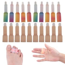 20 Stück Hammerzehen Korrektoren,Hammerzehen Korrektur,Hammerzehenschienen,Gebrochene Zehenschiene,Zehenkorrektor,Zehenbandagen zur Korrektur von Hammerzehen,Gebrochenen Zehen Überlappenden Zehenn