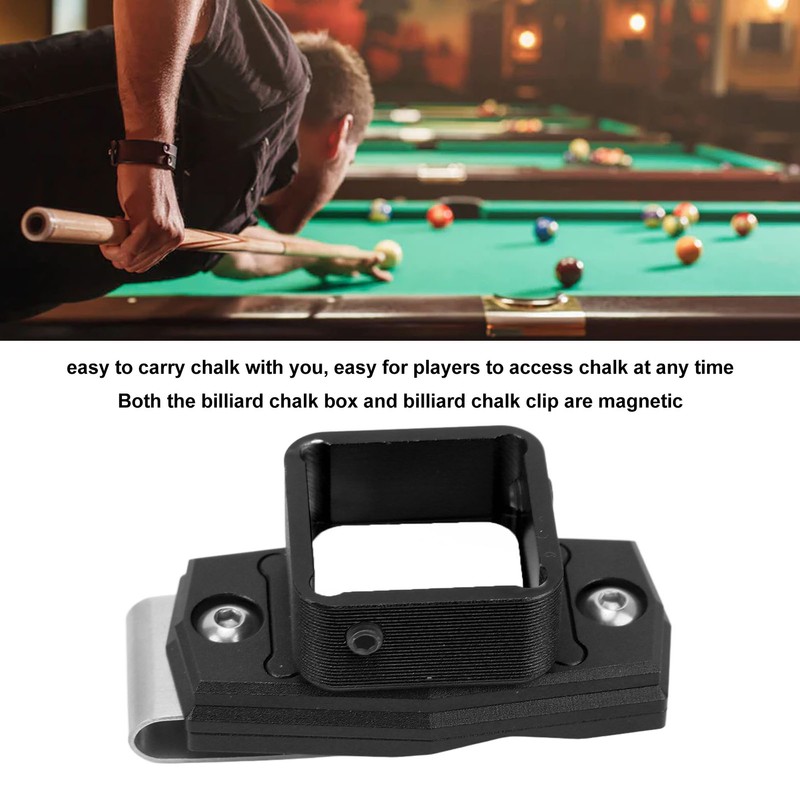 Strong Magnetic Adsorption Billiard Chalk Box and Chalk Clip Set