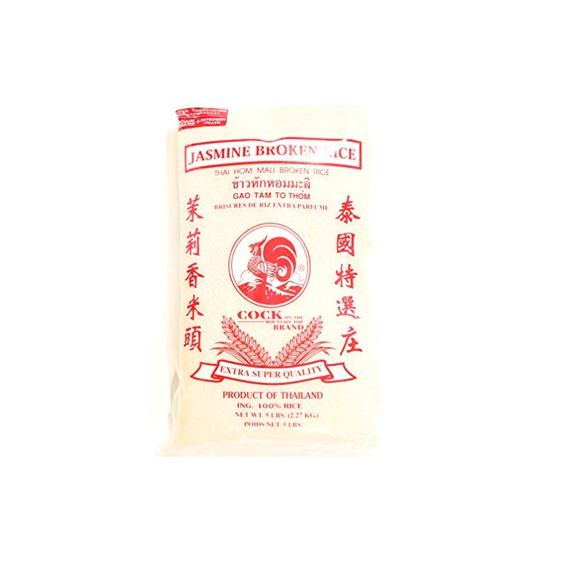 Cock Brand Jasmine Broken Rice 5 Lbs(2 Pack)