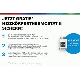 Bosch Smart Home Compact Adapter Plug, Smart Plug with App Function, Radio Signal Amplification, Compatible with Alexa, Google Home and HomeKit