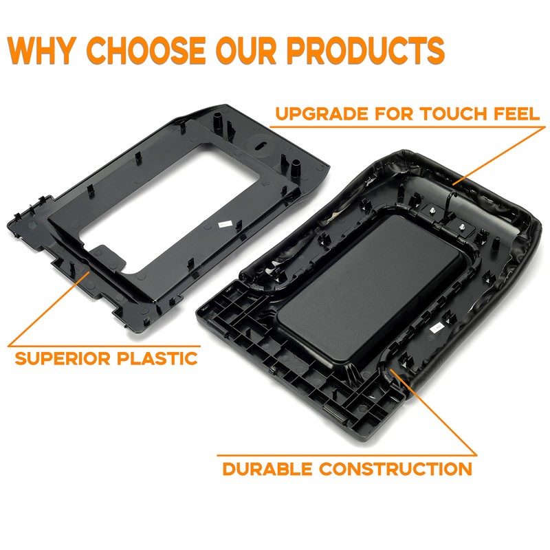 ECOTRIC Center Console Lid Compatible with 1999-2007 Chevy Silverado Tahoe
