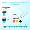 NAGARAKU Ellipse Flat Eyelash Extension with Double Tip Shape, Professional
