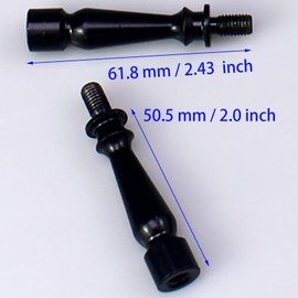 FDXGYH 2 Pcs 2.0 Inch Female to Male Lamp Shade Risers 1/4-27 Soild Iron Lamp Finial Extender for Washer Type Lamp Shades (Black)