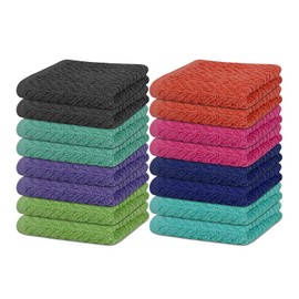 ZUPERIA - Paño de lavado en zigzag (16 unidades, surtidos)