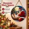  Christmas Santa Claus and Baby Jesus 2D Wooden Hanging