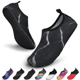 Saguaro Unisex Swimming Shoes, Water Sports Shoes, Quick-Drying, Non-Slip, Lightweight Sizes: EUR 36 - 47 (UK 3 - 12). - Black - 40/41 EU