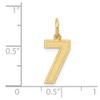 BillyTheTree Jewelry 14K Yellow Gold Medium Satin Number 7 Charm