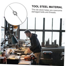 Operitacx Die Stock Holder Wrench Adjustable Die Stock Spanner for Dies Durable Tool Steel Design for Manual Thread Processing and External Thread Machining