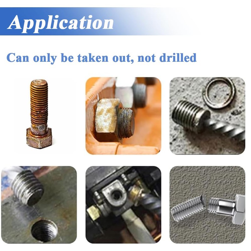 Eyech 10Pcs Broken Screw Extractor Set, Stripped Screw Extractor Drill