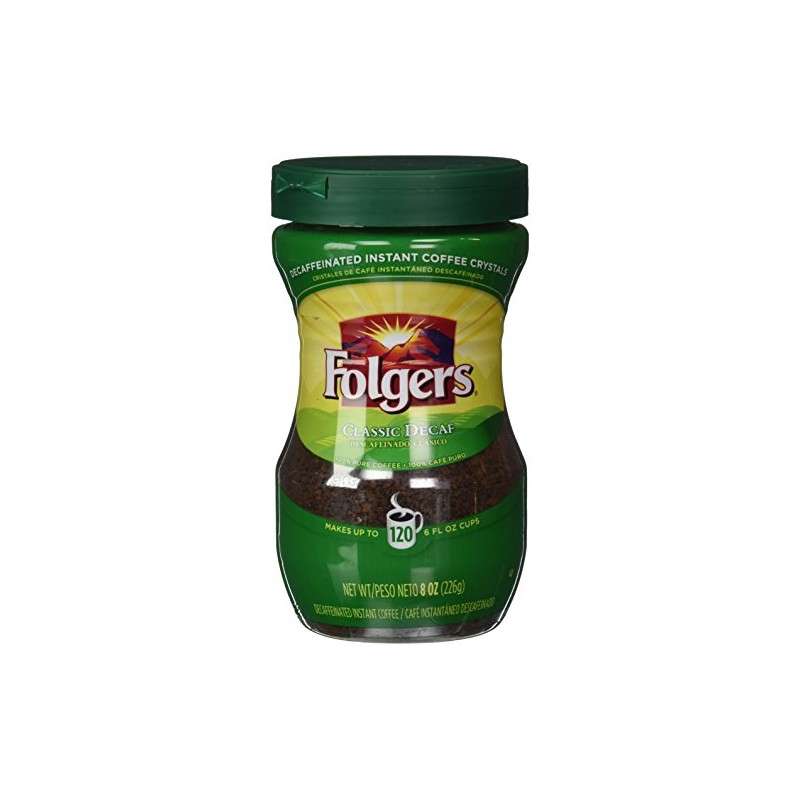 Folgers Classic Decaf Instant Coffee 8 oz