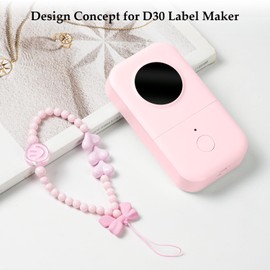 Phomemo D30 Lanyard - Pink Heart-Shaped Hand Rope, Easy to Grip for Secure Handling, Anti-Drop Protection, Decorative Accessory for D30 Mini Bluetooth Label Printer (Lanyard Only)