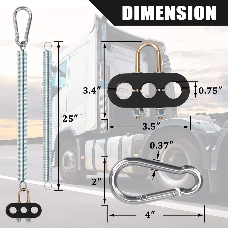 Cheemuii 2 PCS 25" Single Tender Spring Kit Heavy Duty