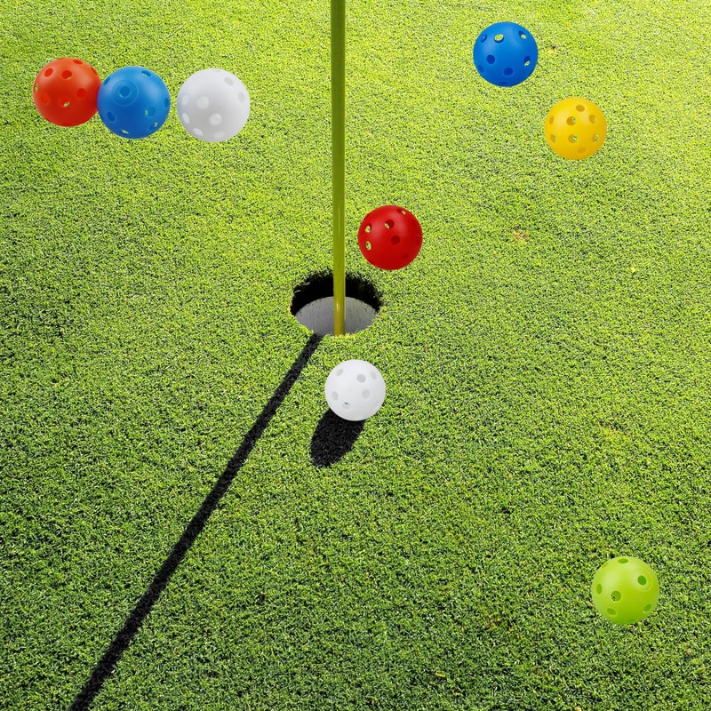 JNALFG Golf Balls Practice Plastic Hollow Balls Lightweight Perforated Training