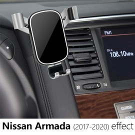 LUNQIN Car Phone Holder for Nissan Armada 2017 2018 2019 2020 SV SL Platinum SUV Auto Interior Accessories Best Cell Phones Mount Cellphone Mobile Cradle Charging Navigation Bracket Air Vent Accessory