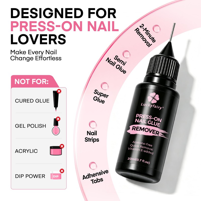 Pinpoint Nail Glue Remover for Press on 20ml