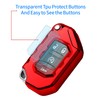 Autophone Compatible with Jeep Key Fob Cover With Leather Keychain
