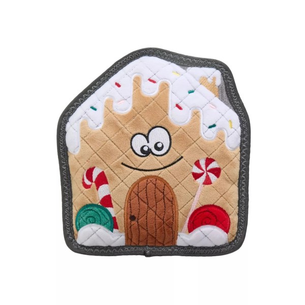 Joyhound Rip Roarin Tough Chew Plush Dog Toy Squeaky Gingerbread