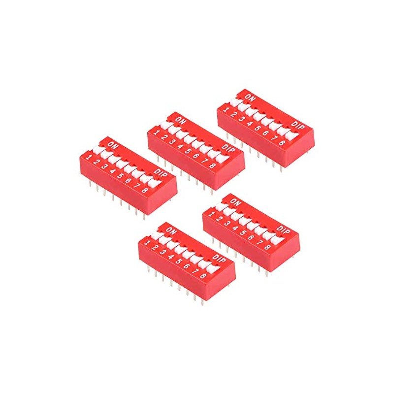 8 Position DIP Switch - Pack of 5