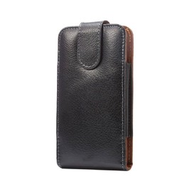 DFV mobile - Genuine Leather Holster Executive Case Belt Clip Rotary 360º Magnetic Closure für Oppo A58X 5G (2022) - Black