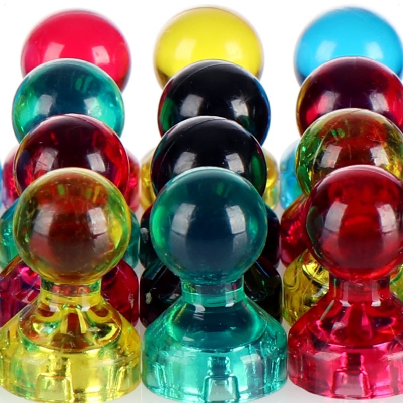 Robin Goods® 25 x Magnets for Whiteboard - Colourful Magnets
