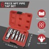 6 PCs Pipe Tap Set - Precision Carbon Steel NPT