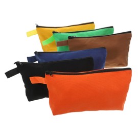 SEWACC 6pcs Canvas Zipper Closure Tool Storage Pouch Durable Organizer for Tools Pliers Wrenches and Accessories Multi Color for Convenient