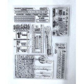 NZJ Vintage Post Ticket Clear Stamp Background Transparent Silicone Stamp Rubber Stamp for Scrapbook Journal Card Making