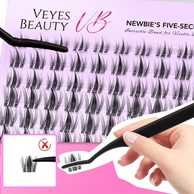 VEYESBEAUTY Eyelash Extensions Cluster Lash Extension Manga 8-18 mm