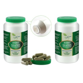 VITA IDEAL Vegan® Andrographis Herb 2 x 360 Capsules – Chiretta Herb – Daily Serving 800 mg CHIRETTAKRAUT Pure Powder Natural, Vegetable and No Additives