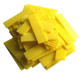 Lokatall 50pcs Window Glazing Glass Packers Spacer Flat Glass Seal Aluminum Window Seals Leveling Flooring Packers 100x26mm (Yellow 3mm)