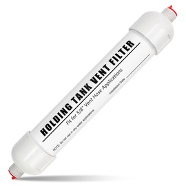 Marine Holding Tank Vent Filter, Holding Tank Vent Filter, Highly Adsorbent Coconut Shell Carbon, Direct Compatible with Dometic ECO DVF Sealand SaniGuard, Fits Original Mounting Brackets and Fittings