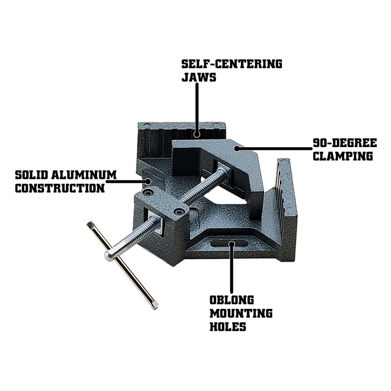 Wilton Aluminum Angle Clamp, 2-3/4" Miter Capacity, 1-3/8" Jaw Height,
