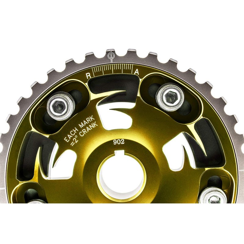 VMS RACING Adjustable Fang CAM GEAR in GOLD Anodized Machined