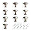 HARMAC HOUSE Round Cabinet Knobs 10 Pack Brushed Nickel Pull