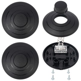 3 Pack​​ Floor Lamp Foot Switch – Spring On/Off Switch for Lamps, LED Lights, Fans & Christmas ​​Trees​​, ​​Compatible​​ with 18AWG Wires, AC 125V/3A or 250V/2A (Black, 3Pcs)