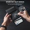 VULKIT Tarjetero de Cuero con Protección RFID, Carteras para Hombre
