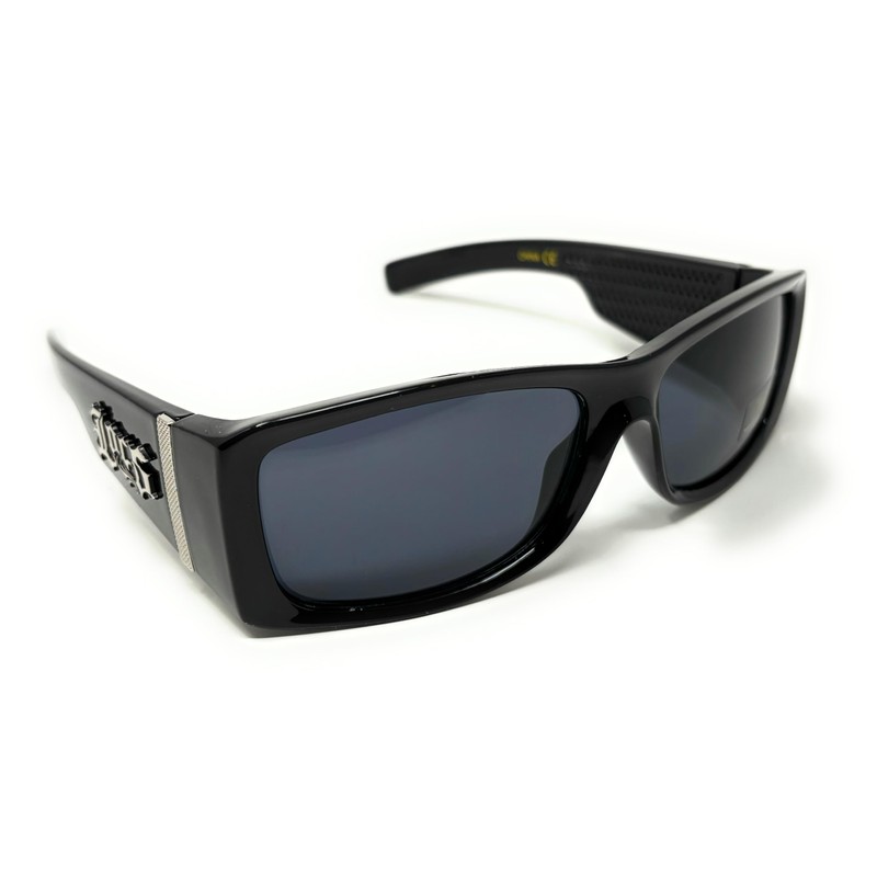 LOCS Hardcore Shades Sunglasses, Black Frame with Dark Lenses, Polycarbonate