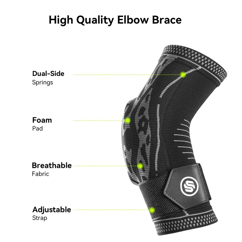 Elbow Compression Sleeve for Tendonitis, Bursitis Elbow Pad Brace –Elbow