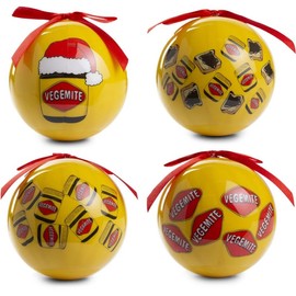 Big W Vegemite Christmas Baubles 4 Pack