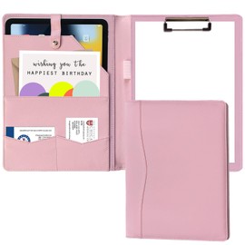 Binder, PU Clipboard, A4, Clip File, Bi-Fold File Folder, Clip Binder, Business Binder, Multi-functional, File Holder, Pen Holder, Business Card, Memo, Documents, Organization, Storage, Pocket,