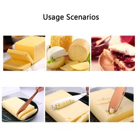 Gegaoicom Butter Spreader Sandwich Knife Condiment Spreader 2 Pieces (Black Silver)