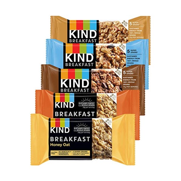 Kind Breakfast Bars Variety 5 Flavors In Sanisco Packaging (12 Pack (24 Bars))