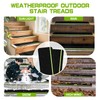 10-Pack Outdoor Stair Treads Non-Slip 6" x 24",Dark