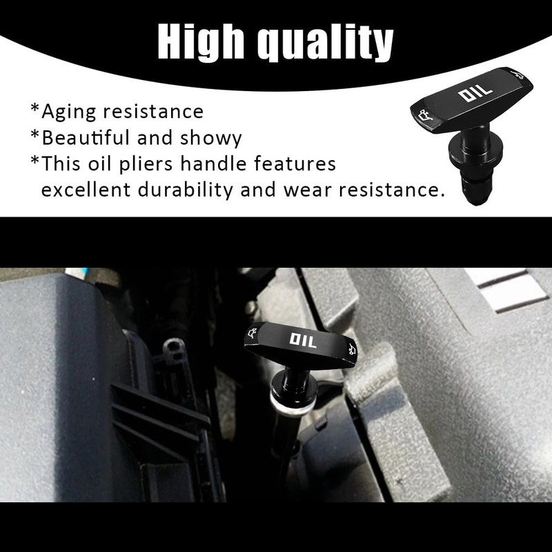 HQRNYP Car Oil Dipstick Handle, Engine Oil Handle, Alloy Anti-Rust