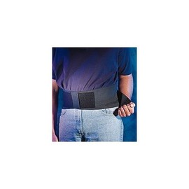 Back Support - Medium 6" Elastic Industrial Belt Black. No Suspenders