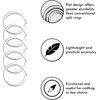 Voarge 50 Pcs Split Rings 15mm/20mm/25mm/28mm/30mm, Key Rings Stainless Steel