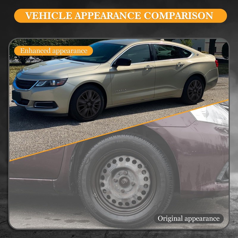 AUTOFREE 18" Hubcaps for 2014-2020 Chevy Impala Steel Wheels -