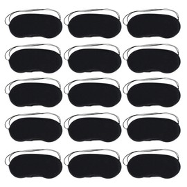 Wobe 30 pcs Black Eye Mask Cover, Sleep Mask with Nose Pad and Elastic Straps Comfortable Lightweight Blindfold Eyeshade Eyepatch for Kids Women Men for Travel Sleep or Party Supplies Game