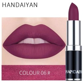 HANDAIYAN Matte Long Lasting Lipstick Colorful Bold HANDAIYAN Velvety Smooth Nonstick Cup - #-8 Colour Lipstick